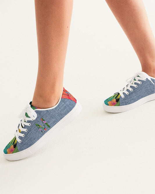 Feelin Tropical Chambray Women's Faux-Leather Sneaker