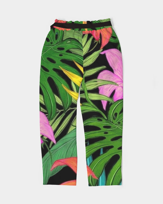 Tropical vibes Women's Belted Tapered Pants