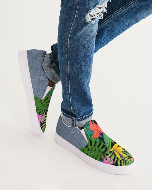 Feelin Tropical Chambray Men's Slip-On Canvas Shoe