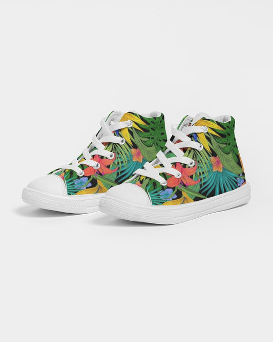 Ashton ATM Tropical vibes collection Kids Hightop Canvas Shoe