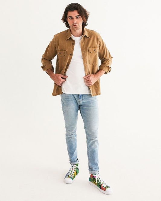 Feelin Tropical Chambray Men's Hightop Canvas Shoe