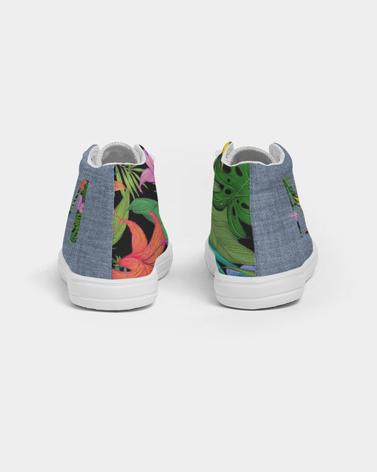 Feelin Tropical Chambray Kids Hightop Canvas Shoe