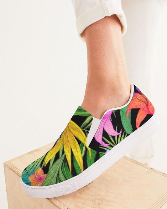 Tropical vibes Women's Slip-On Canvas Shoe