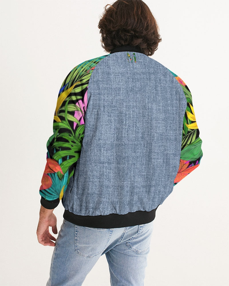 Feelin Tropical Chambray Men's Bomber Jacket
