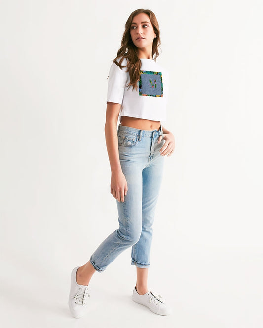 Feelin Tropical Chambray Women's Cropped Tee