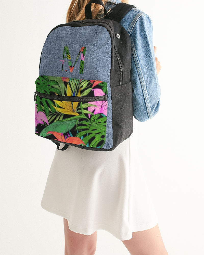 Feelin Tropical Chambray Small Canvas Backpack