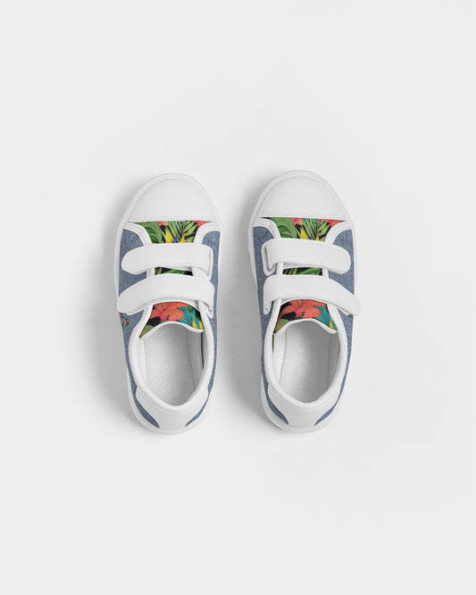 Feelin Tropical Chambray Kids Velcro Sneaker