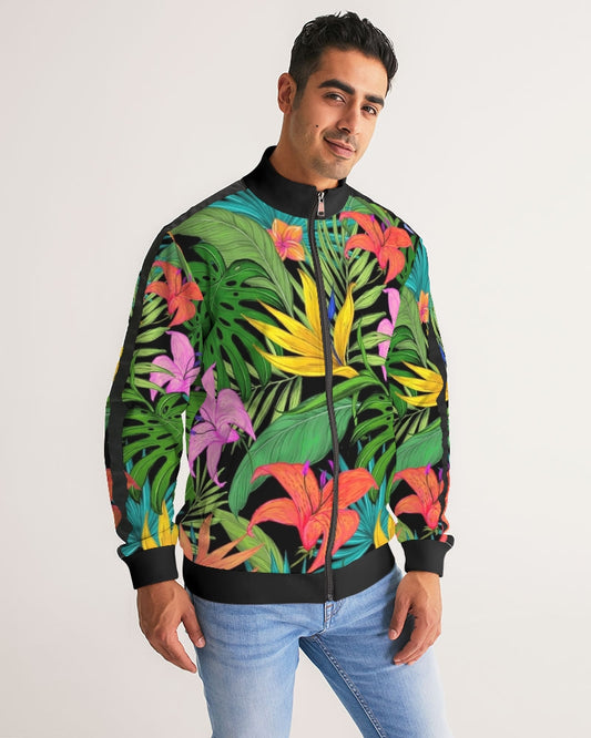 Feelin Tropical Collection Men's Stripe-Sleeve Track Jacket