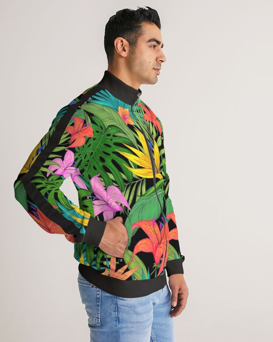 Feelin Tropical Collection Men's Stripe-Sleeve Track Jacket