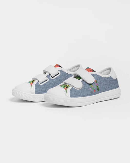 Feelin Tropical Chambray Kids Velcro Sneaker