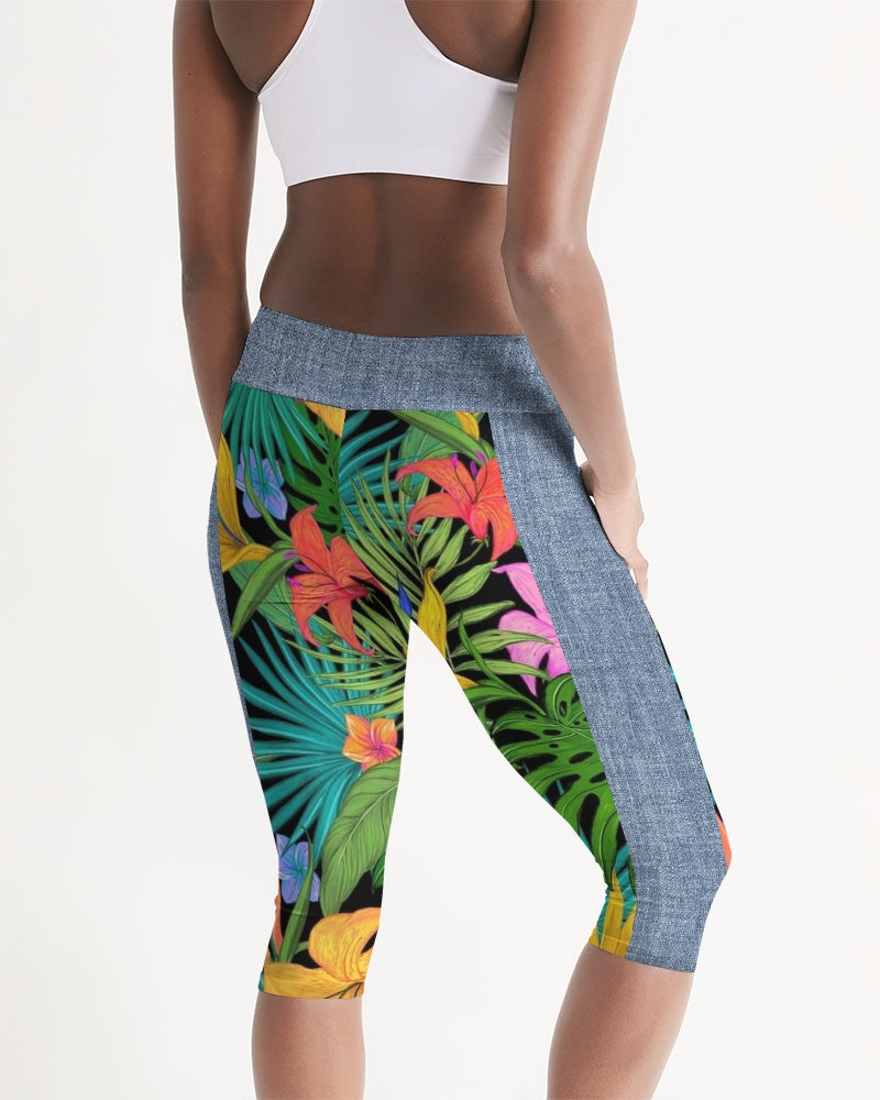 Feelin Tropical Chambray Women's Mid-Rise Capri